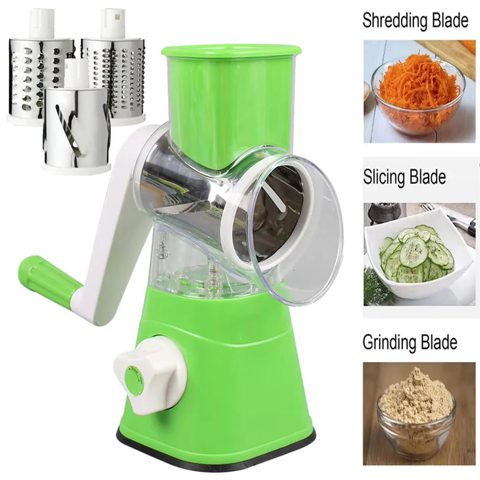 3 In 1 Vegetable Cutter Machine For Potato Onion Carrot – Drum Cutter