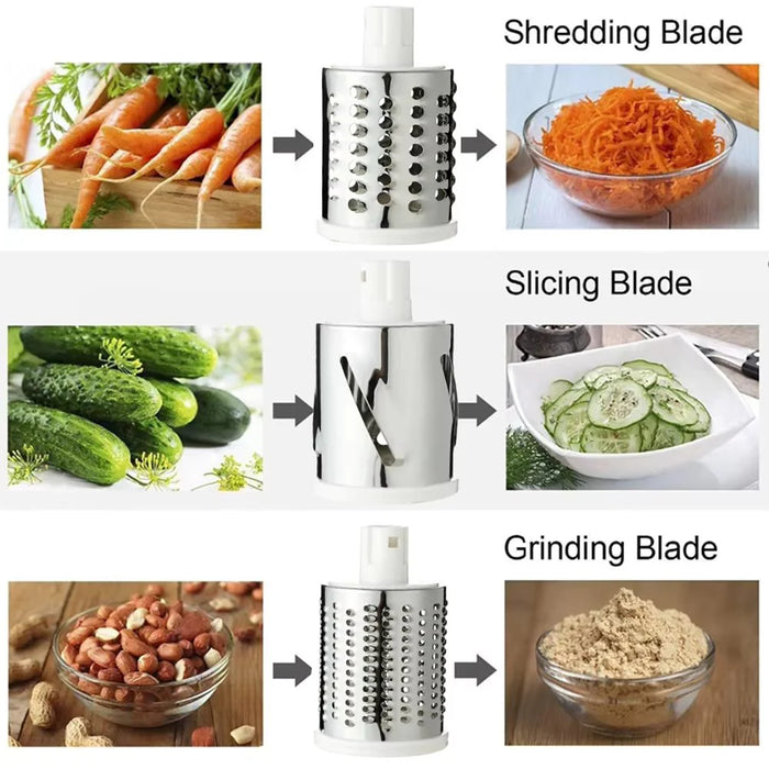 3 In 1 Vegetable Cutter Machine For Potato Onion Carrot – Drum Cutter