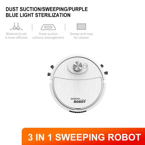 (nw00012) Portable Mini Wireless Smart Sweeping Robot Mopping 3 In1 Rechargeable Cleaning Machine Vacuum Cleaner For Home Office Robot