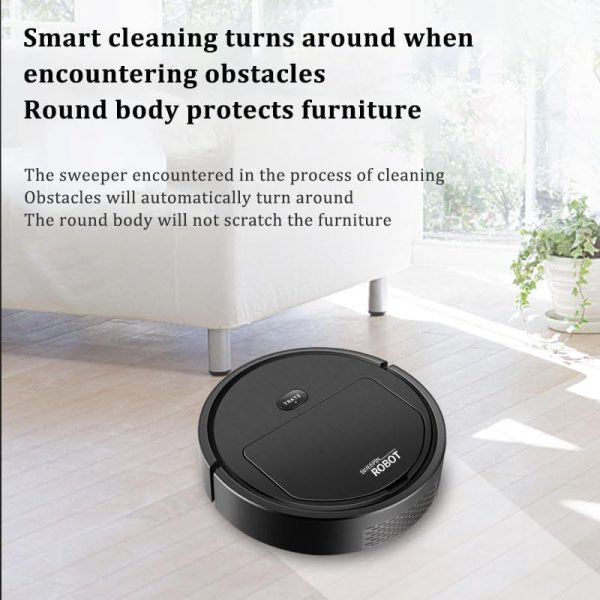 (nw00012) Portable Mini Wireless Smart Sweeping Robot Mopping 3 In1 Rechargeable Cleaning Machine Vacuum Cleaner For Home Office Robot