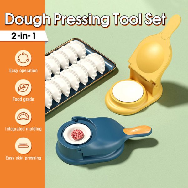 2-in-1 Dumpling Wrapper Tool Food Grade Manual Dumpling Wrapper Mold Labor-saving Baking Pastry Home Kitchen Gadget