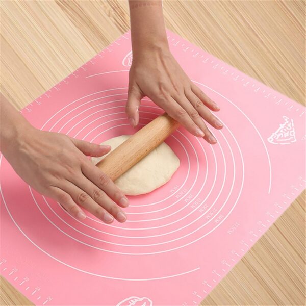 Big Size Silicone Baking Roti Mat With Measurements Heat Resistant Cookie Sheet Oven Liner | Non Stick Flour Rolling Mat | Baking Mat Kneading Dough Pad