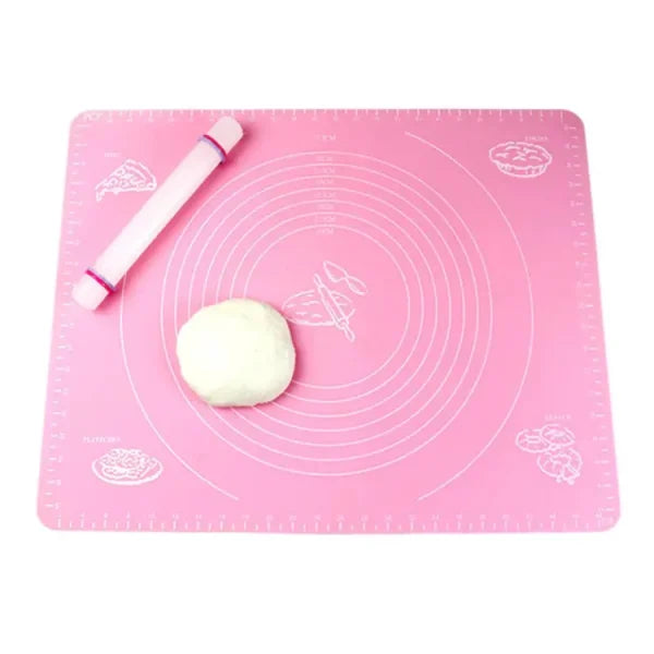 Big Size Silicone Baking Roti Mat With Measurements Heat Resistant Cookie Sheet Oven Liner | Non Stick Flour Rolling Mat | Baking Mat Kneading Dough Pad