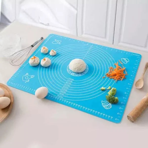 Big Size Silicone Baking Roti Mat With Measurements Heat Resistant Cookie Sheet Oven Liner | Non Stick Flour Rolling Mat | Baking Mat Kneading Dough Pad