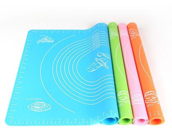 Big Size Silicone Baking Roti Mat With Measurements Heat Resistant Cookie Sheet Oven Liner | Non Stick Flour Rolling Mat | Baking Mat Kneading Dough Pad